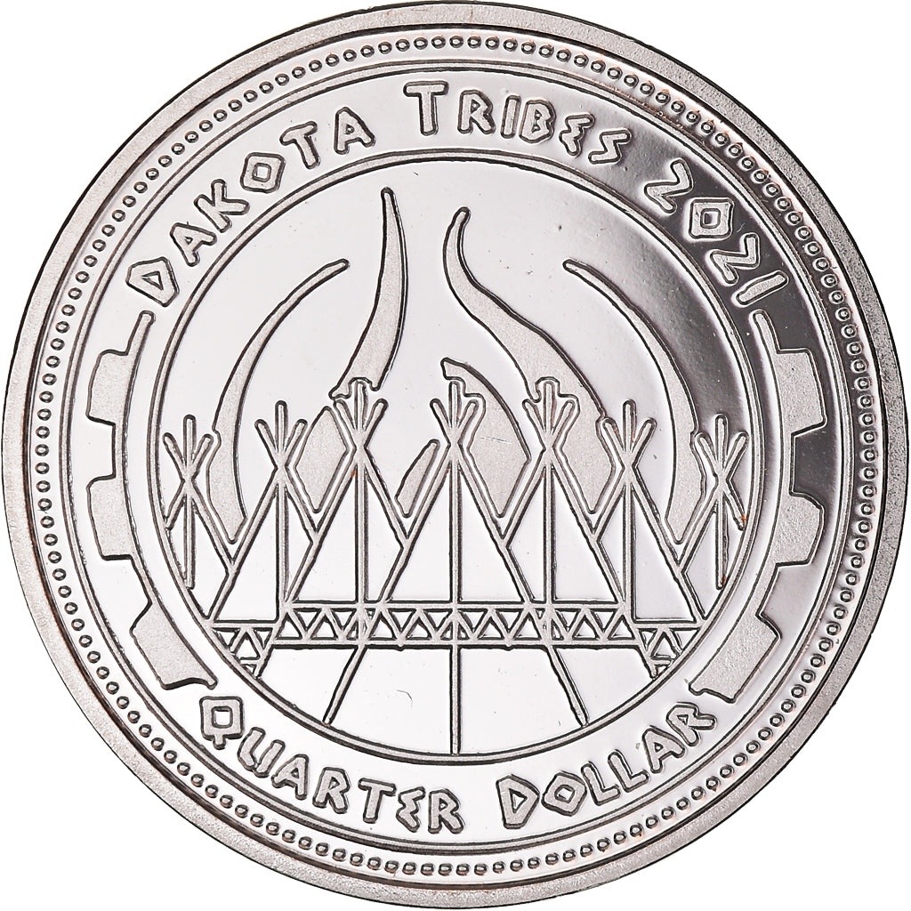 Coin, United States, Quarter, 2021, U.S. Mint, Dakota Tribes.BE.Monnaie de