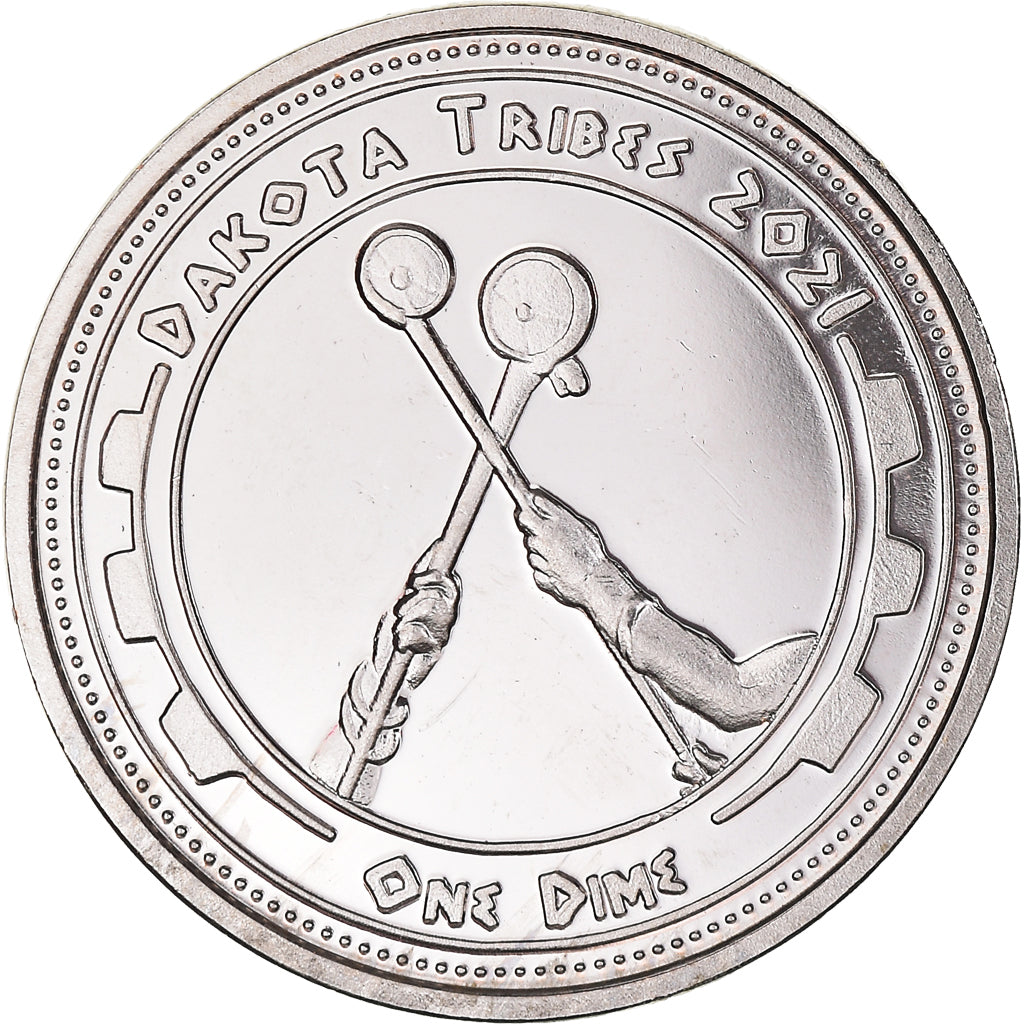 Coin, United States, Dime, 2021, U.S. Mint, Dakota Tribes.BE.Monnaie de