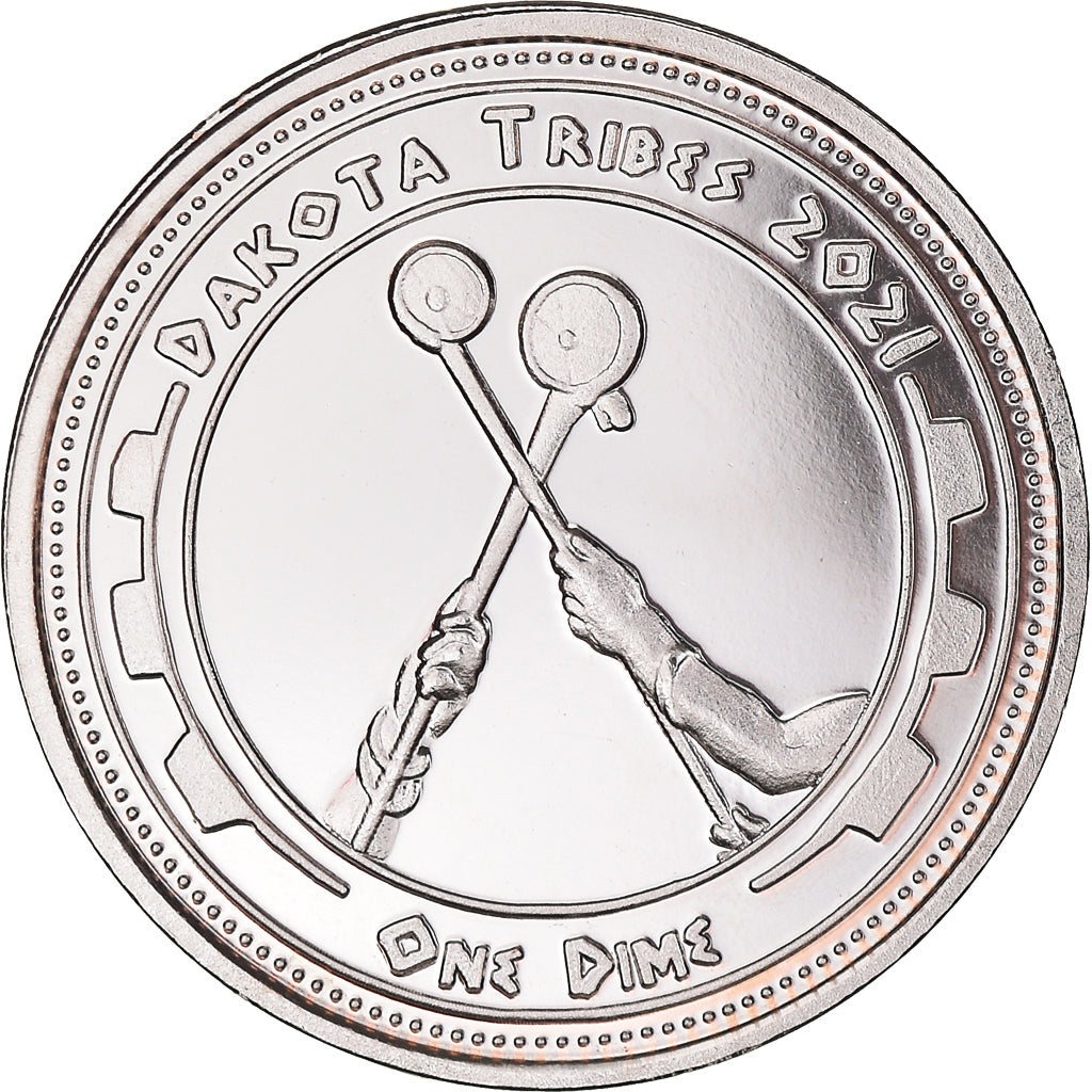 Monnaie, États-Unis, Dime, 2021, U.S. Mint, Dakota Tribes.BE.Monnaie de