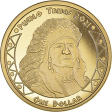 Coin, United States, Dollar, 2021, U.S. Mint, Pueblo tribes.BE.Monnaie de