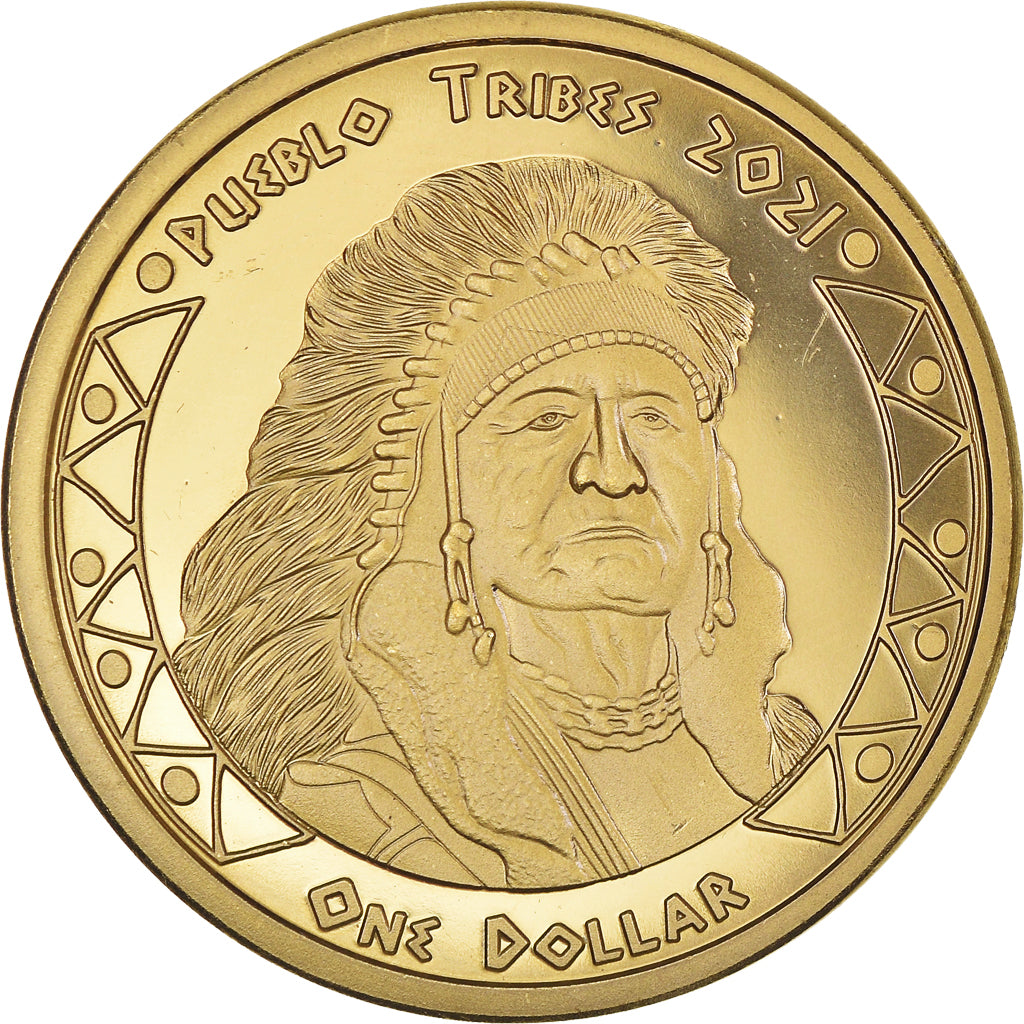 Moneta, Stati Uniti, Dollar, 2021, U.S. Mint, Pueblo tribes.BE.Monnaie de