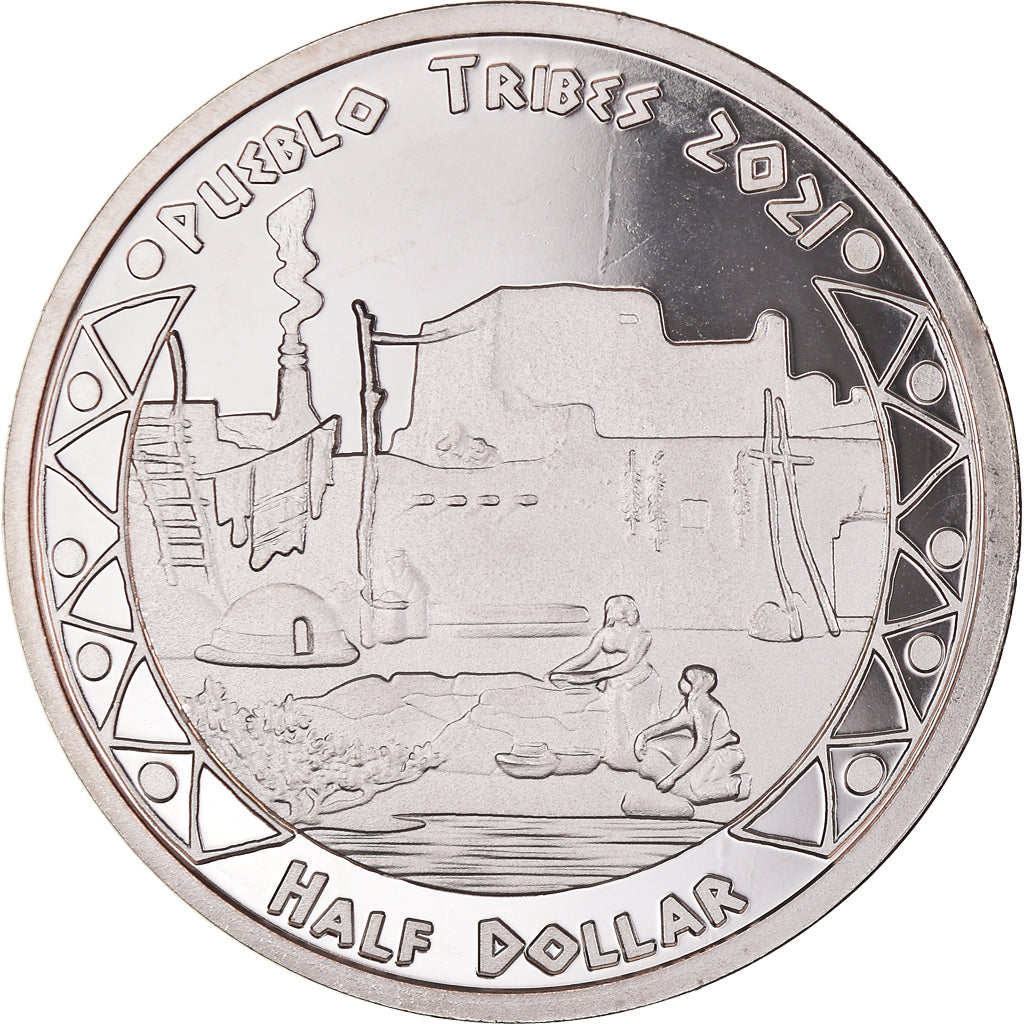 Coin, United States, Half Dollar, 2021, U.S. Mint, Pueblo tribes.BE.Monnaie de