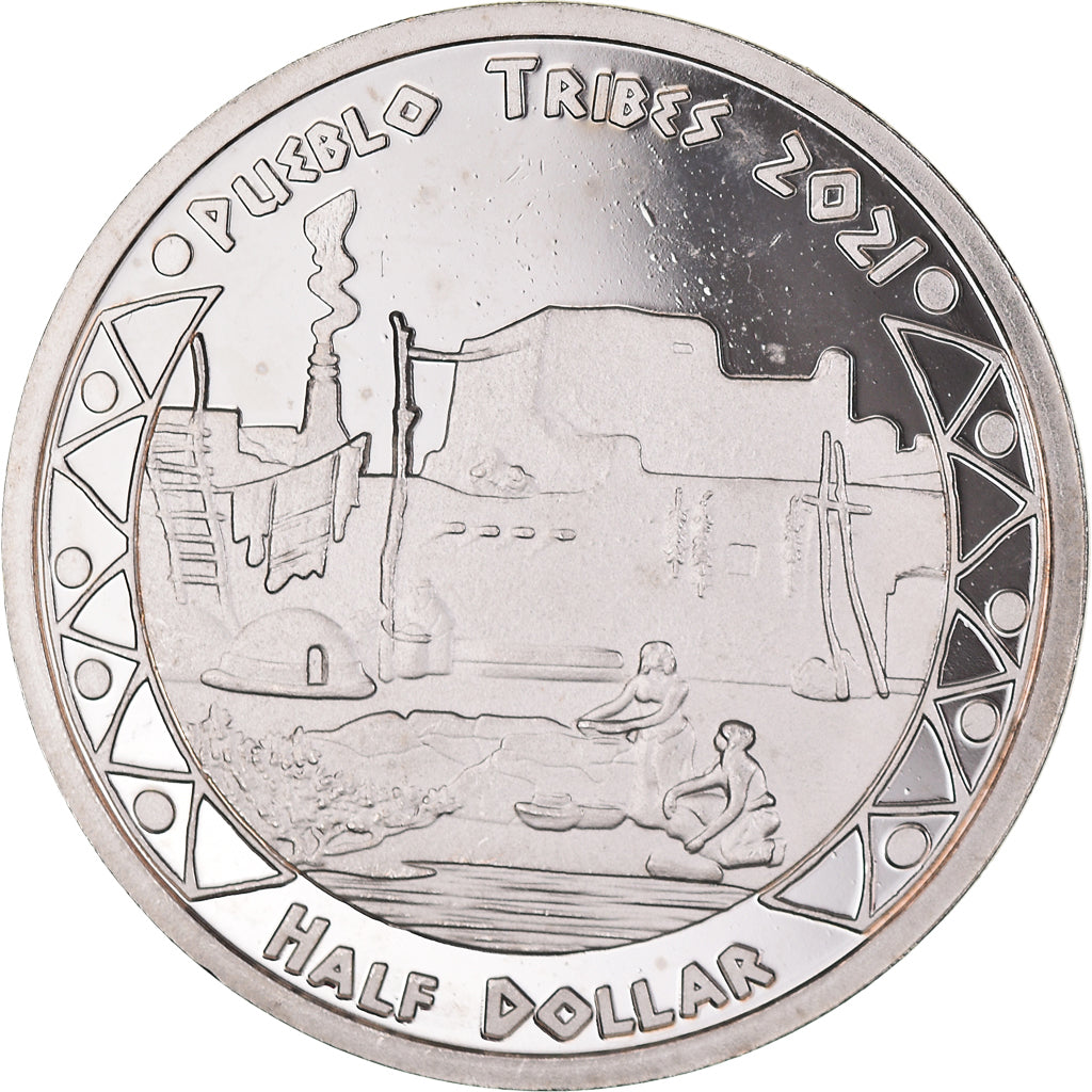 Coin, United States, Half Dollar, 2021, U.S. Mint, Pueblo tribes.BE.Monnaie de