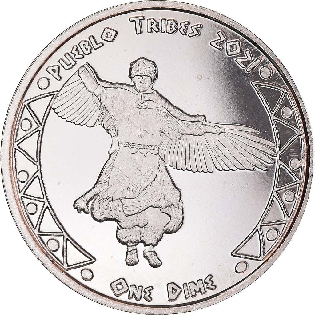 Moneta, USA, Dime, 2021, U.S. Mint, Pueblo tribes.BE.Monnaie de fantaisie