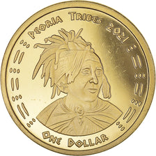 Monnaie, États-Unis, Dollar, 2021, U.S. Mint, Peoria tribes.BE.Fantasy items