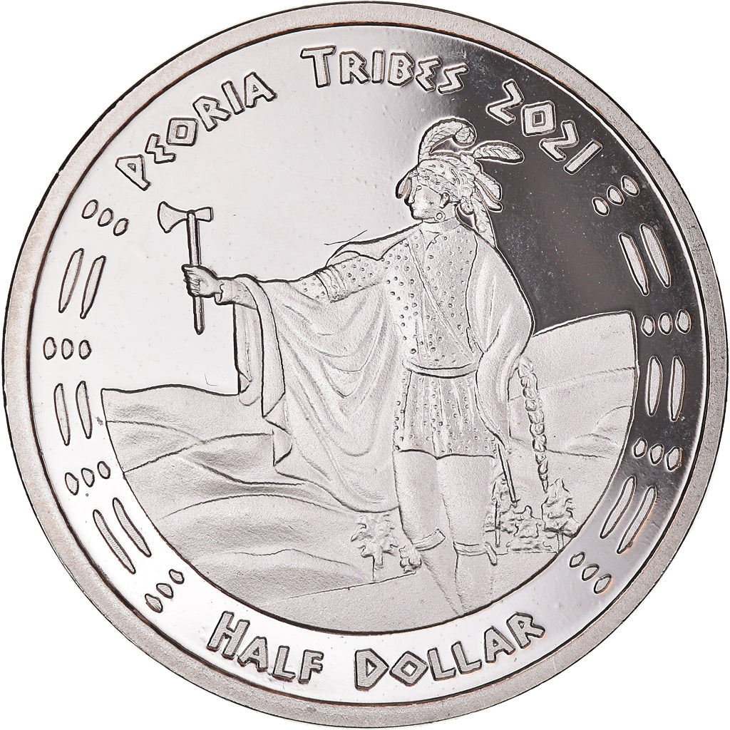Moneta, Stati Uniti, Half Dollar, 2021, U.S. Mint, Peoria tribes.BE.Fantasy