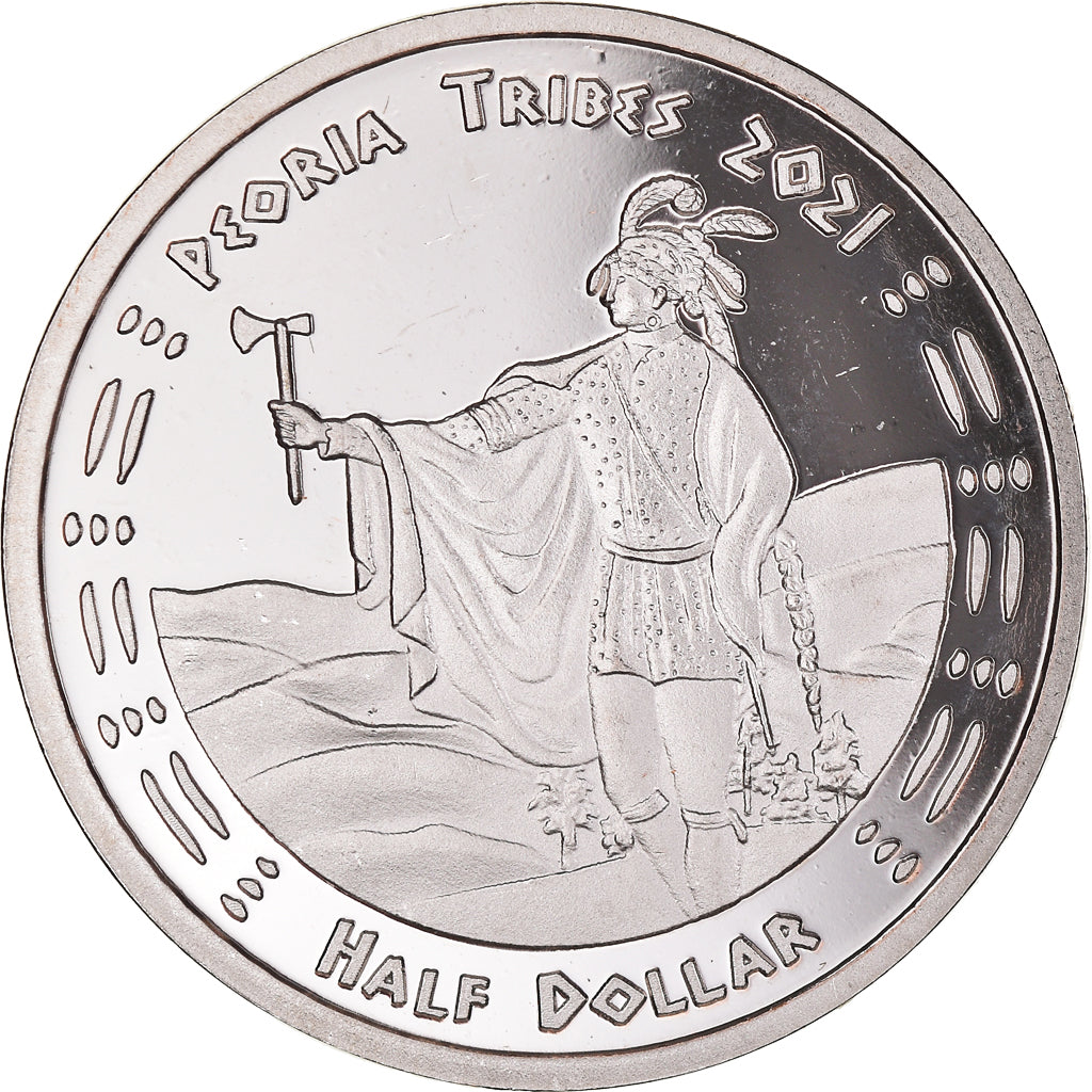 Coin, United States, Half Dollar, 2021, U.S. Mint, Peoria tribes.BE.Fantasy