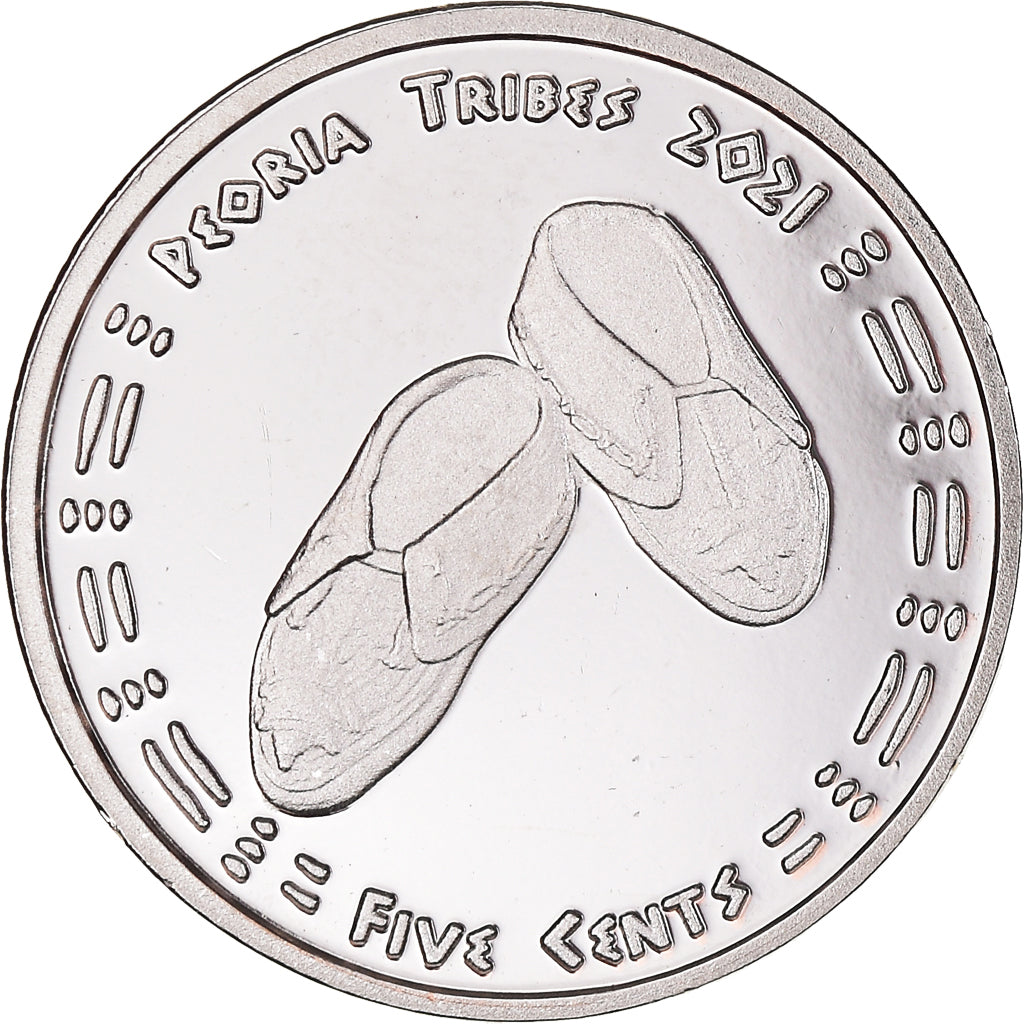 Moneta, USA, 5 Cents, 2021, U.S. Mint, Peoria tribes.BE.Fantasy items, MS(63)