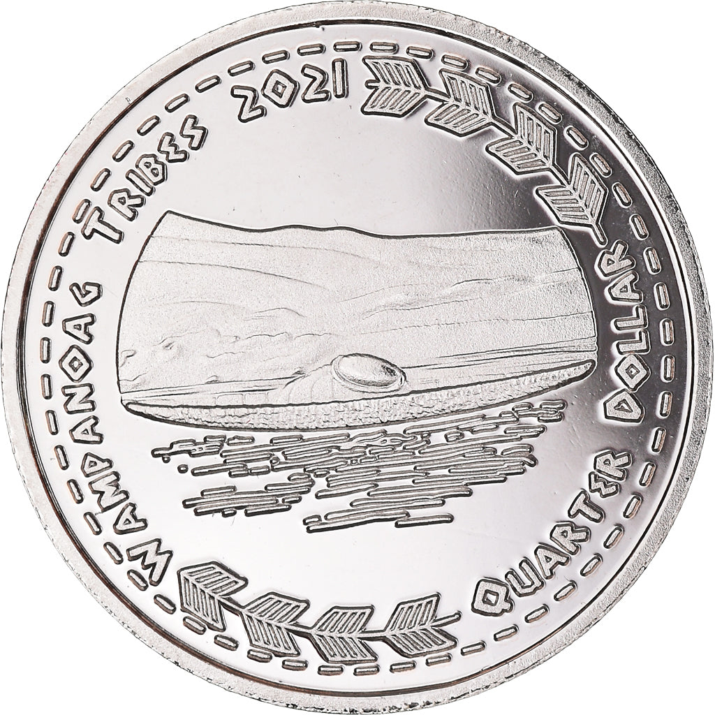 Coin, United States, quarter dollar, 2021, U.S. Mint, Wampanoag tribes