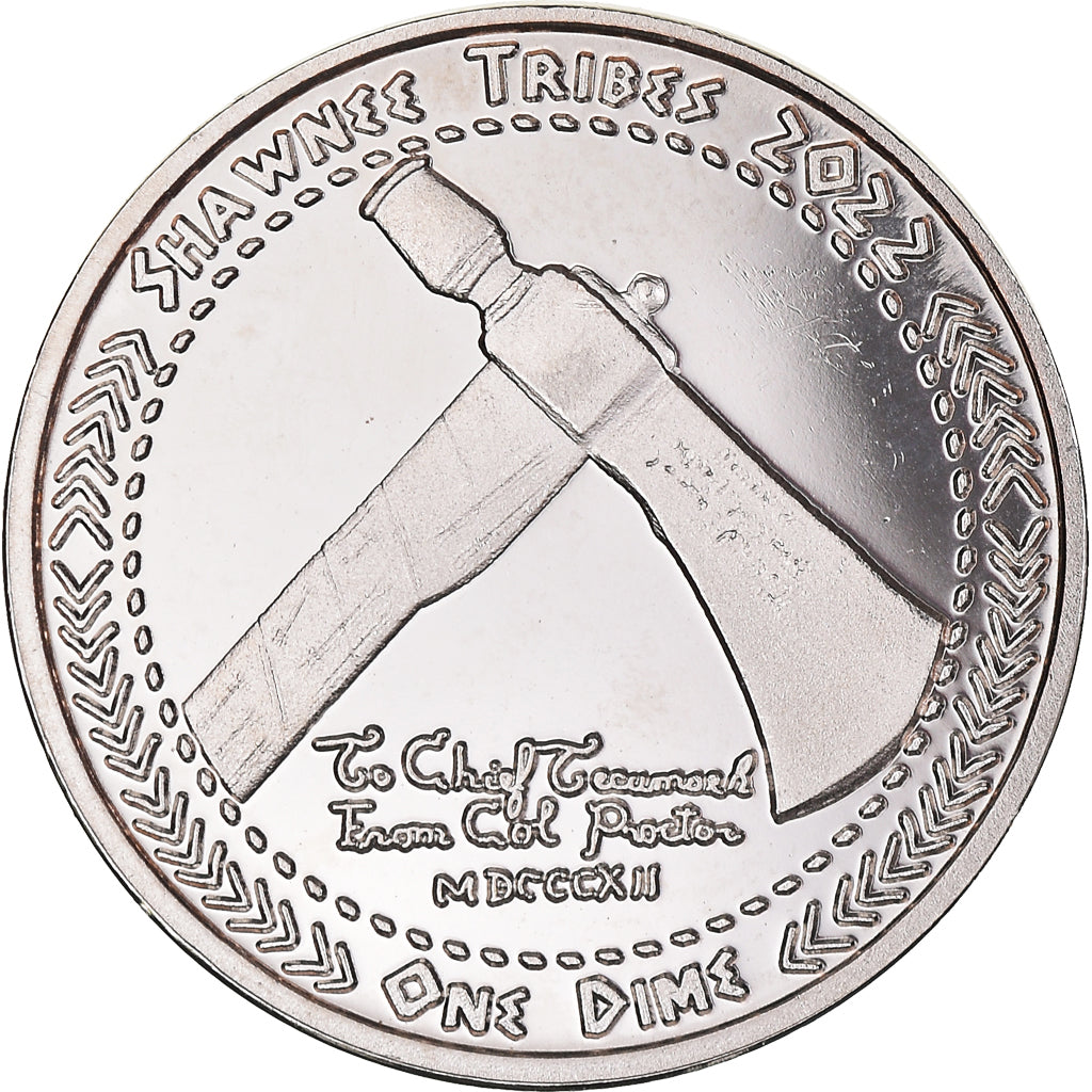 Münze, Vereinigte Staaten, Dime, 2022, U.S. Mint, Shawnee tribes.BE.Monnaie de
