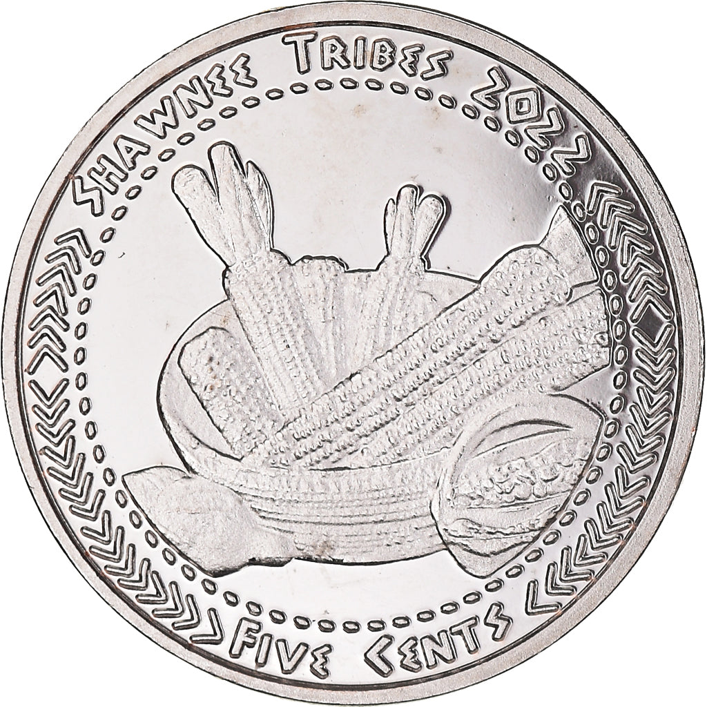 Moneta, Stati Uniti, 5 Cents, 2022, U.S. Mint, Shawnee tribes.BE.Monnaie de