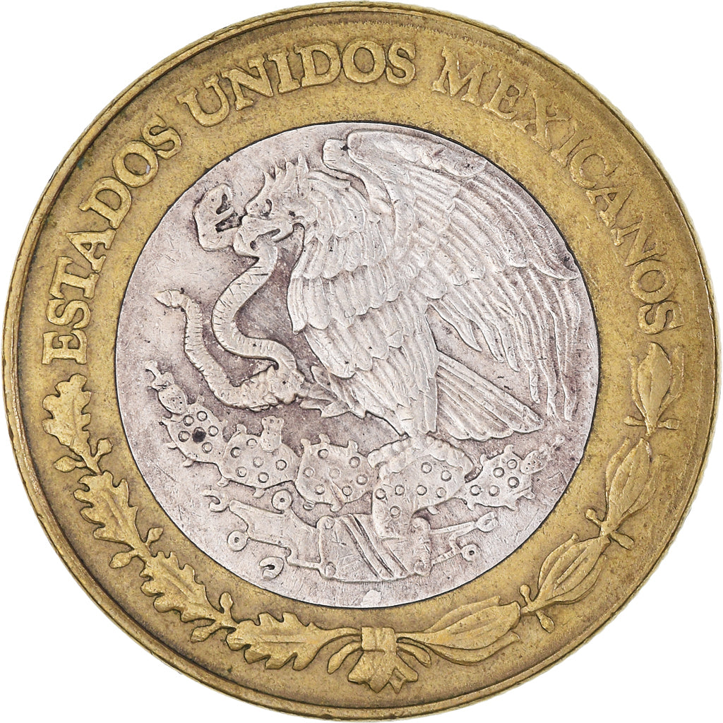 Moneda, México, 10 Nuevo Pesos, 1993, Mexico City, BC+, Bimetálico, KM:553