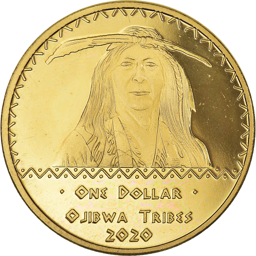 Coin, United States, Dollar, 2020, U.S. Mint, Ojibwa tribes.BE.Fantasy items