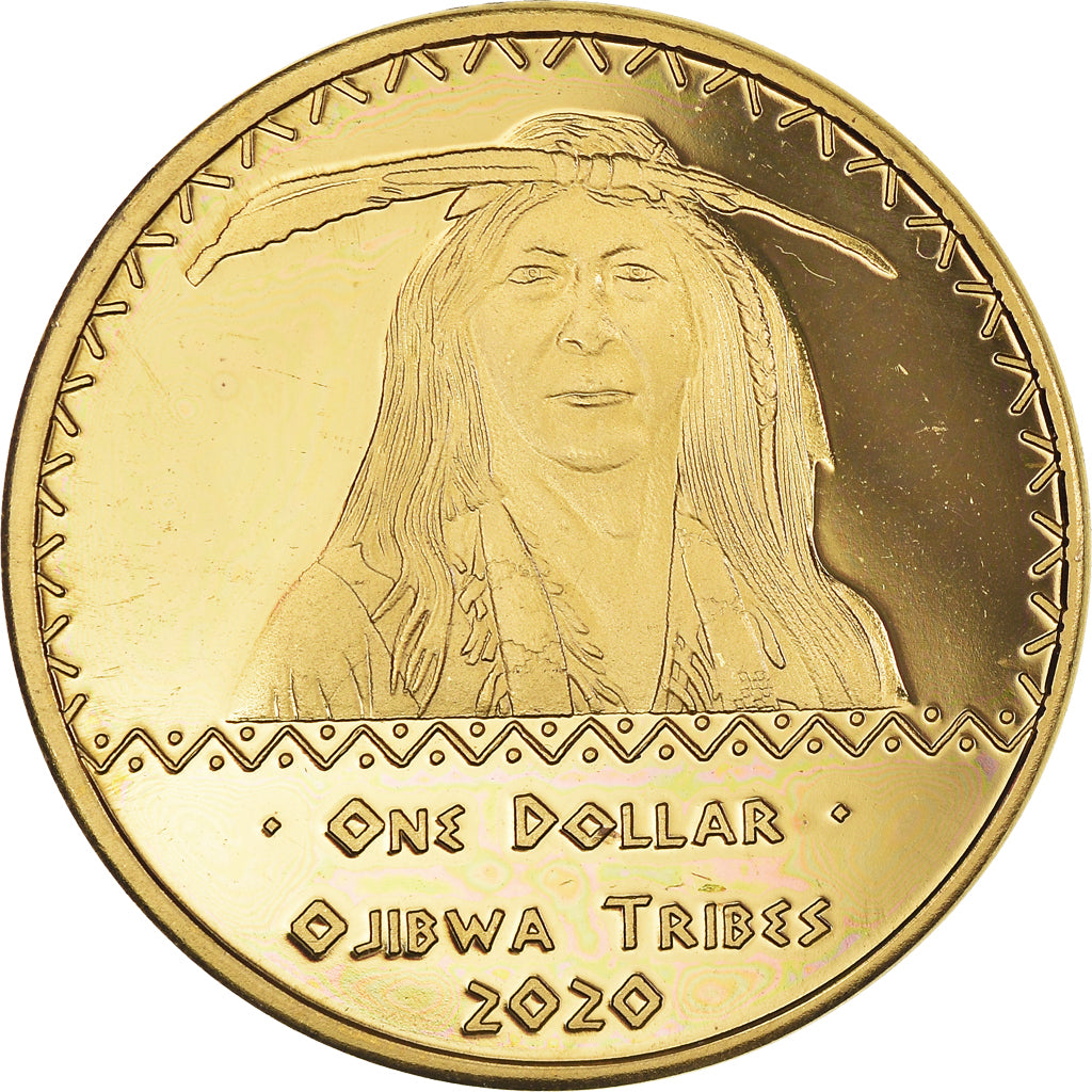 Coin, United States, Dollar, 2020, U.S. Mint, Ojibwa tribes.BE.Fantasy items