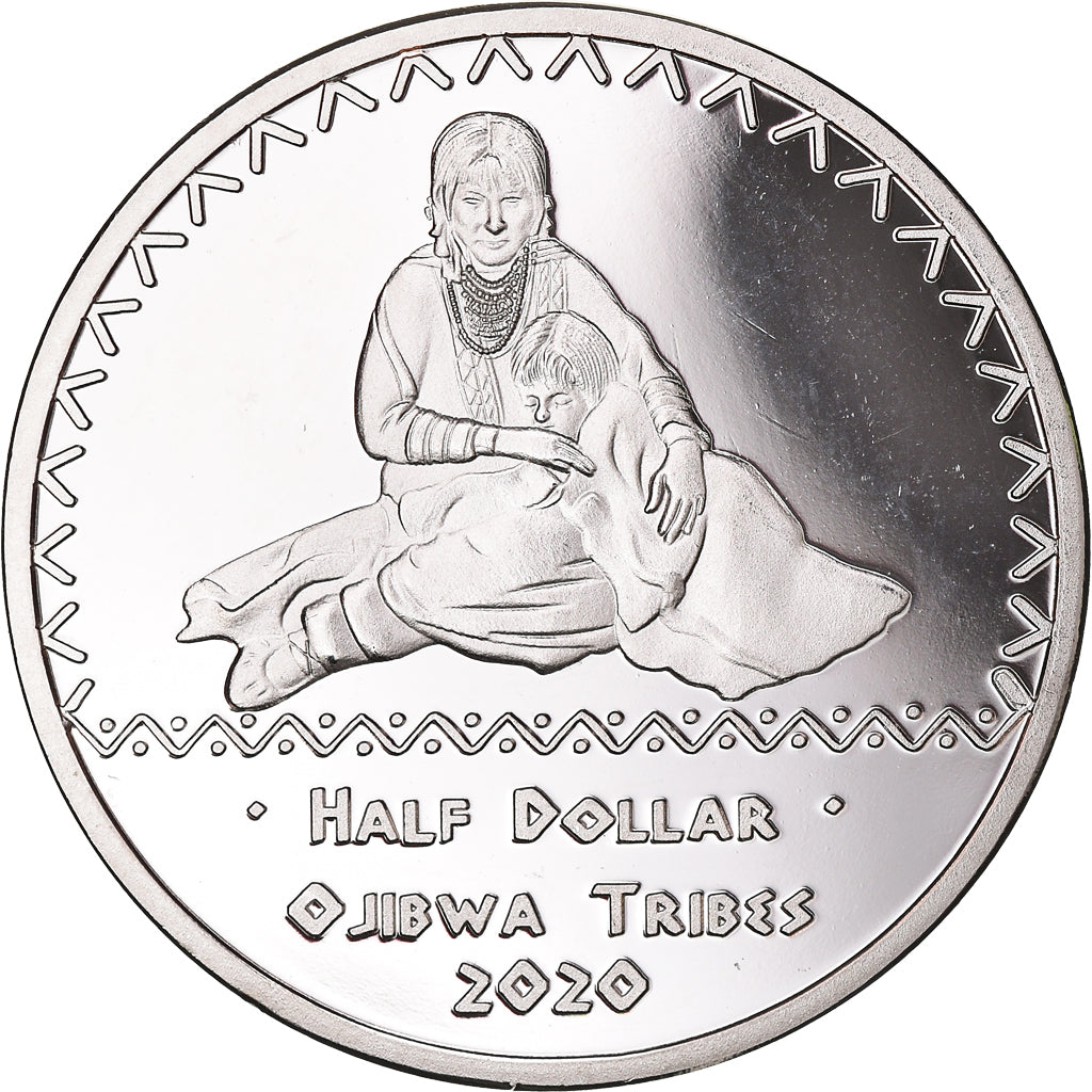 Coin, United States, Half Dollar, 2020, U.S. Mint, Ojibwa tribes.BE.Fantasy