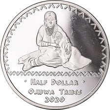Moneta, USA, Half Dollar, 2020, U.S. Mint, Ojibwa tribes.BE.Fantasy items