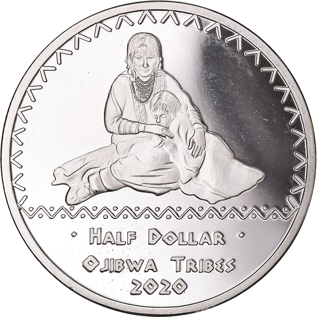 Moneta, Stati Uniti, Half Dollar, 2020, U.S. Mint, Ojibwa tribes.BE.Fantasy