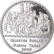 Moeda, Estados Unidos da América, quarter dollar, 2020, U.S. Mint, Ojibwa