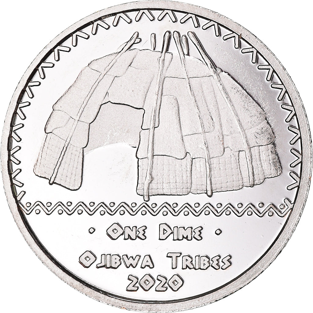 Coin, United States, Dime, 2020, U.S. Mint, Ojibwa tribes.BE.Fantasy items