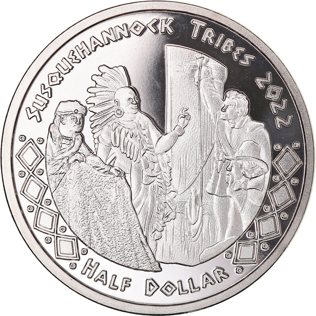 Coin, United States, Half Dollar, 2022, U.S. Mint, Susquehannock