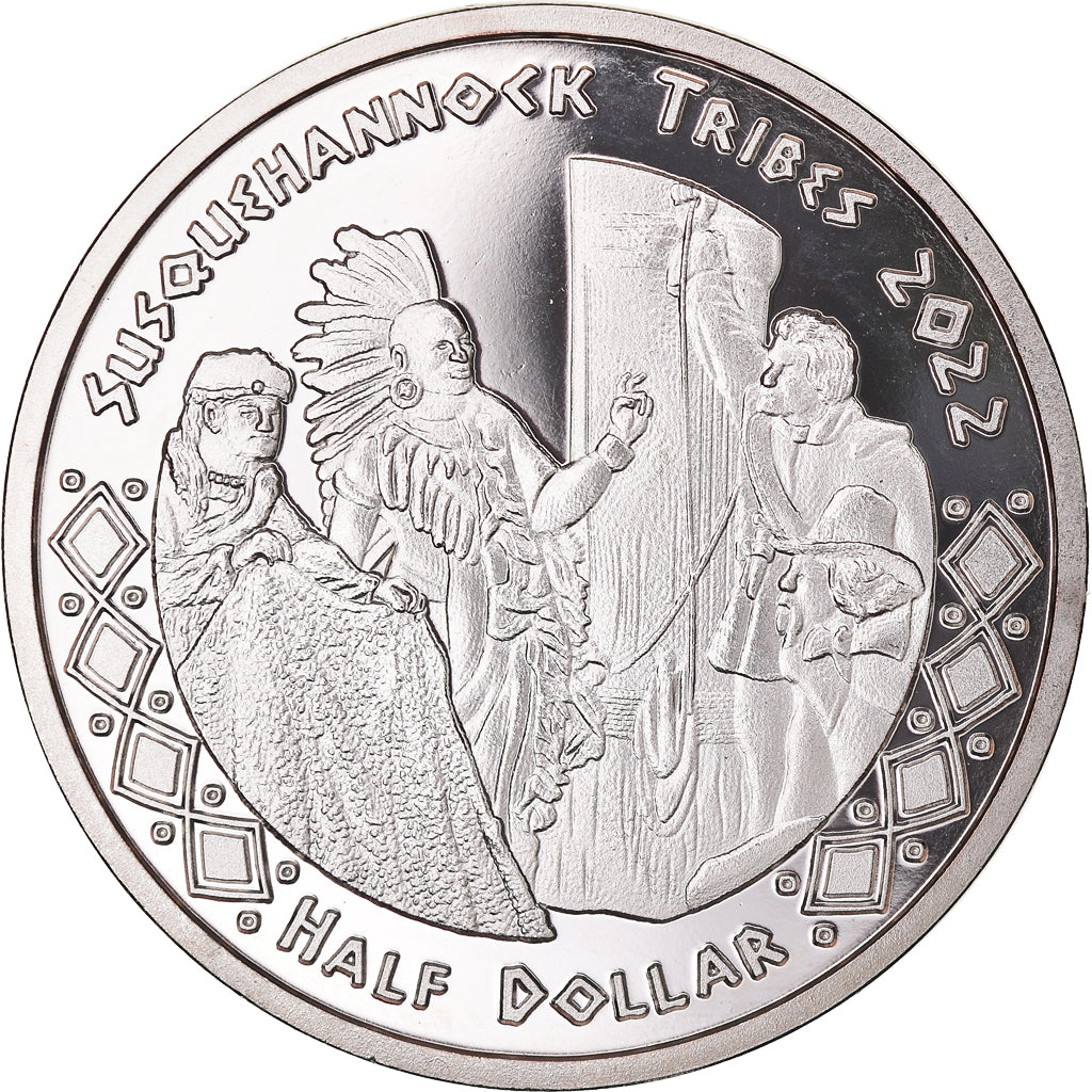 Coin, United States, Half Dollar, 2022, U.S. Mint, Susquehannock