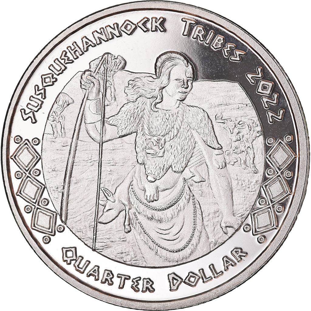 Coin, United States, quarter dollar, 2022, U.S. Mint, Susquehannock