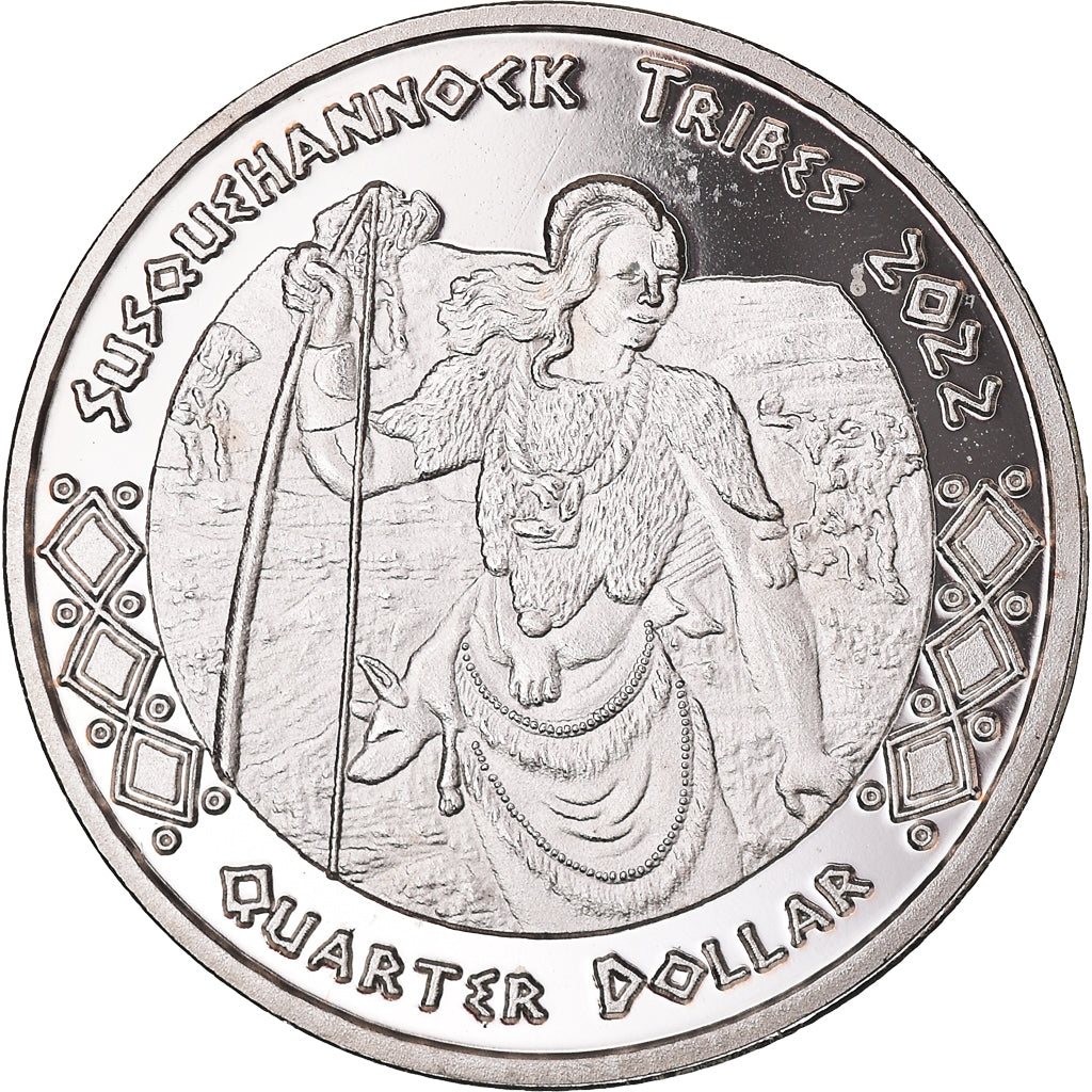 Coin, United States, quarter dollar, 2022, U.S. Mint, Susquehannock