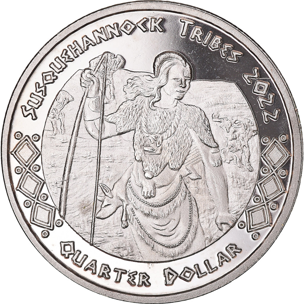 Coin, United States, quarter dollar, 2022, U.S. Mint, Susquehannock
