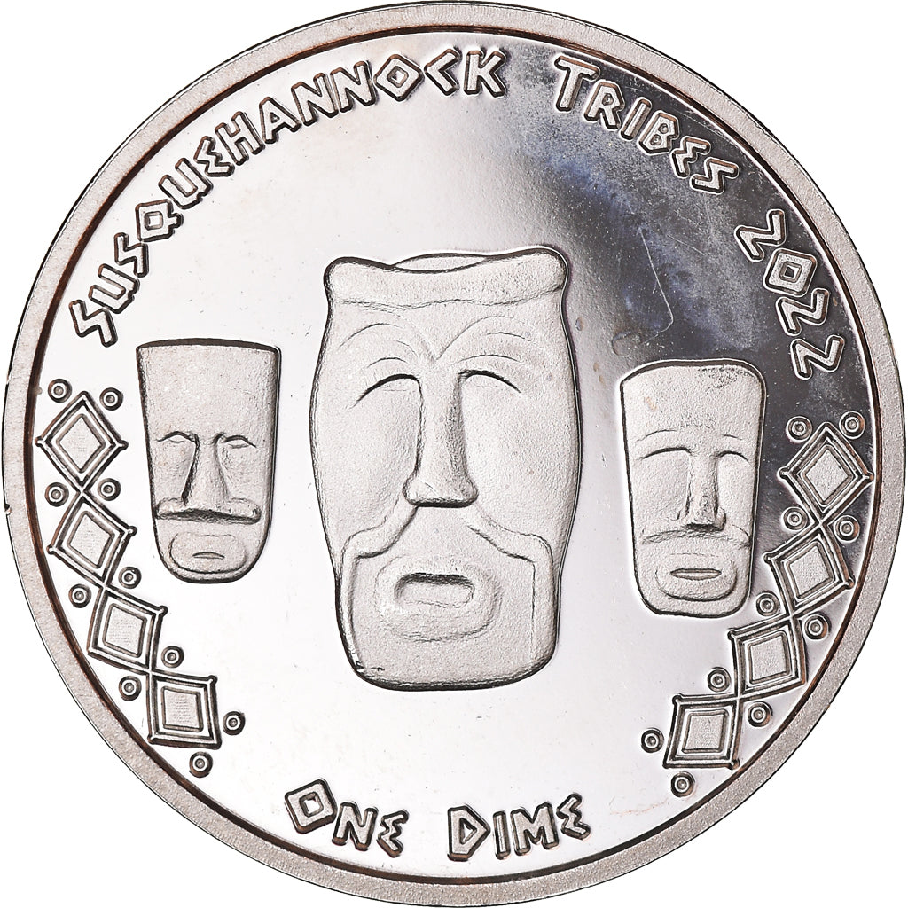 Moneta, Stati Uniti, Dime, 2022, U.S. Mint, Susquehannock tribes.BE.Fantasy