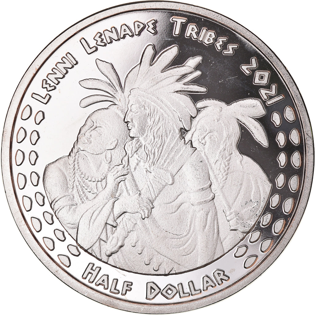 Moneta, Stati Uniti, Half Dollar, 2021, U.S. Mint, Lenni Lenape tribes.BE.