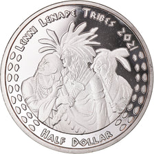 Moneda, Estados Unidos, Half Dollar, 2021, U.S. Mint, Lenni Lenape tribes.BE.