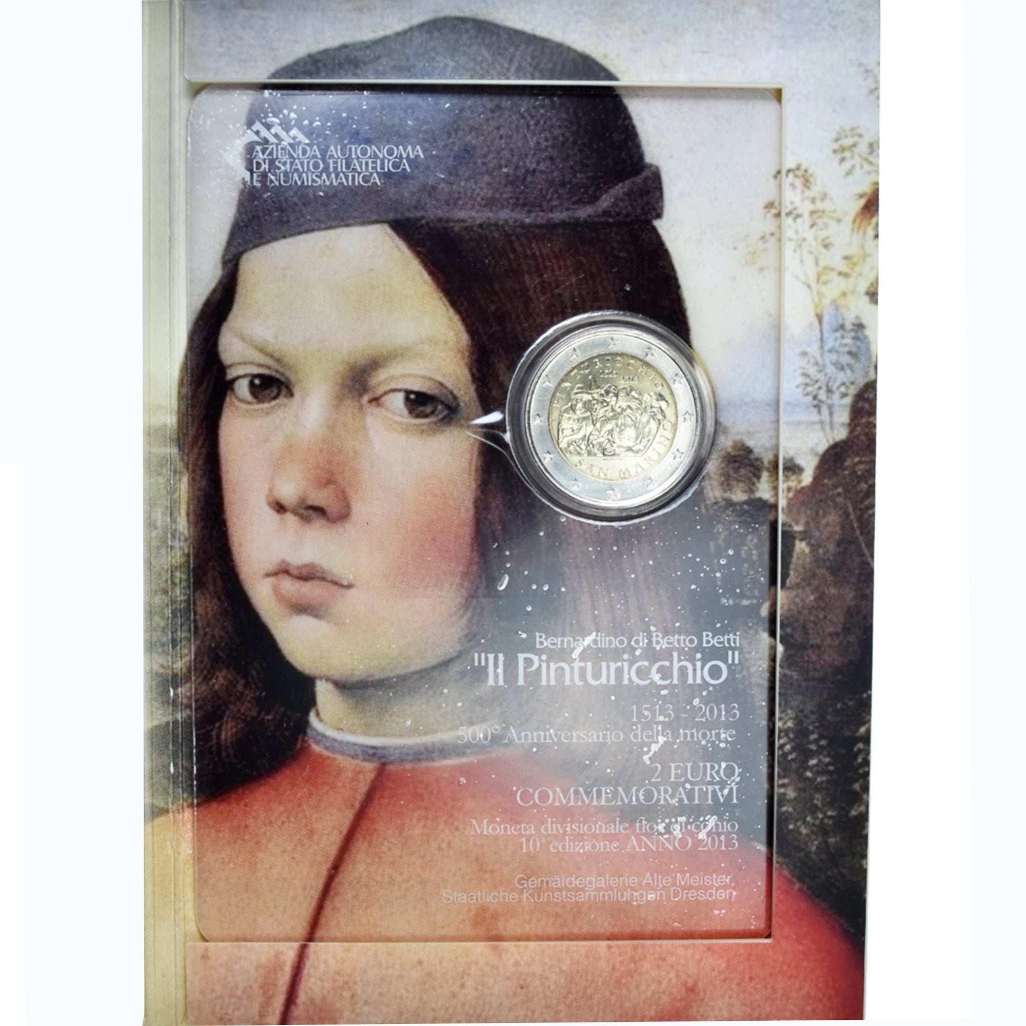 San Marino, 2 Euro, 2013, Pinturicchio 500 th Anniversario della morte.FDC