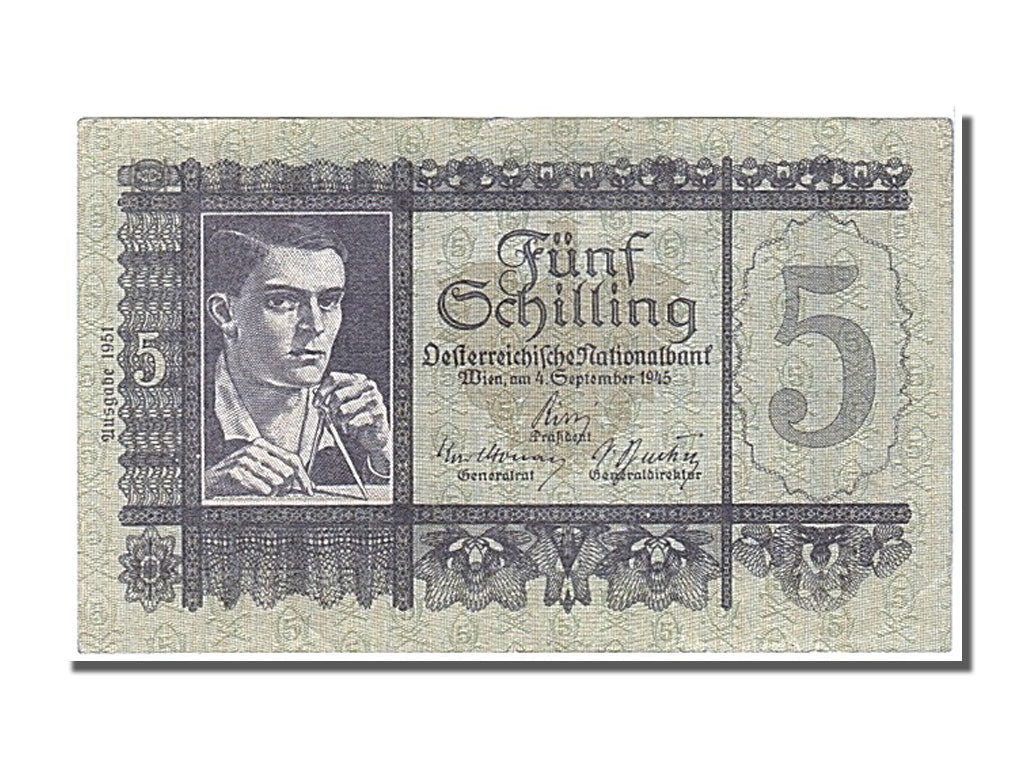 Austria, 5 Schilling, 1945, KM #121, 1945-09-04, AU(50-53)