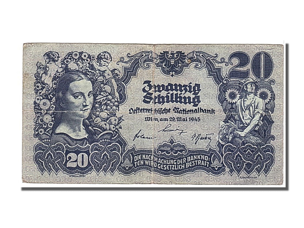 Austria, 20 Schilling, 1945, KM #116, 1945-05-29, EF(40-45)