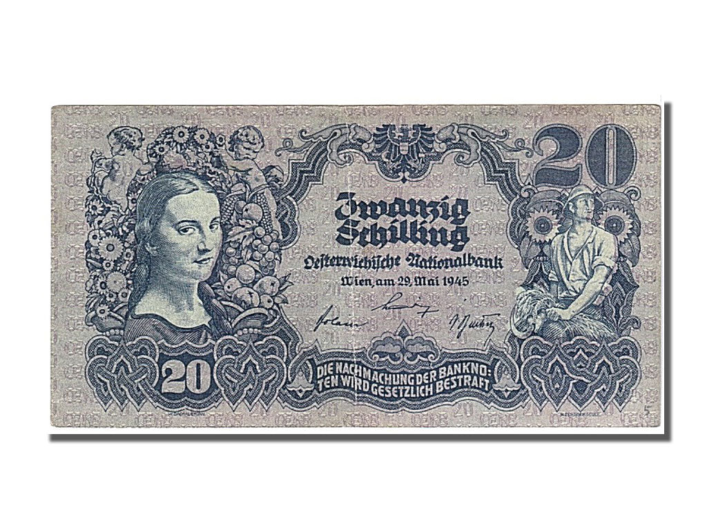 Austria, 20 Schilling, 1945, KM #116, 1945-05-29, UNC(60-62), 24998