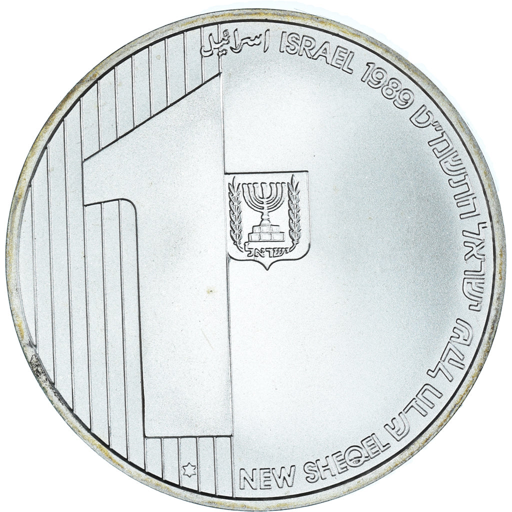 Coin, Israel, New Sheqel, 1989, Stuttgart, 41st Anniversary of Independence.FDC