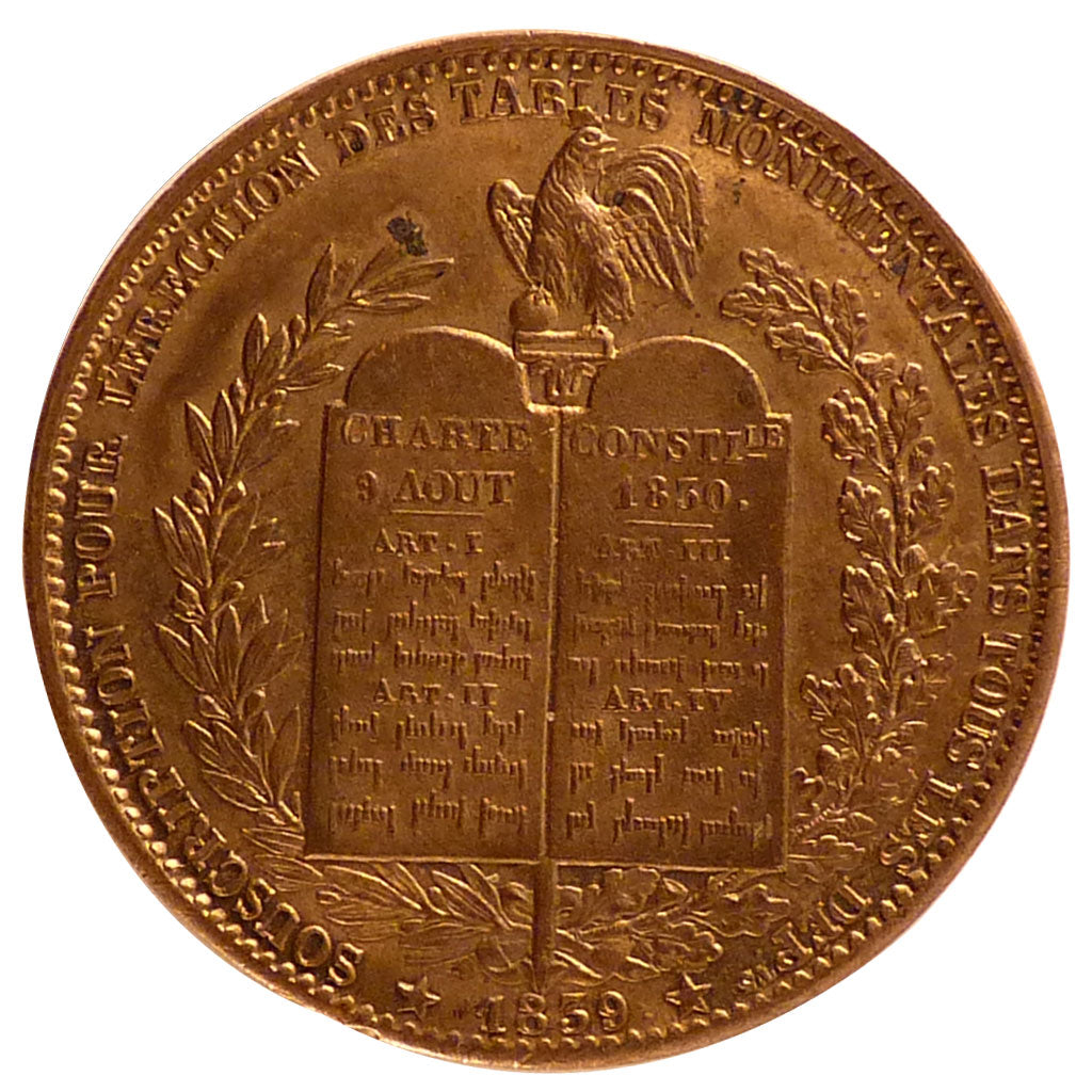 Francia, 1 Décime, 1839, SPL, Ottone