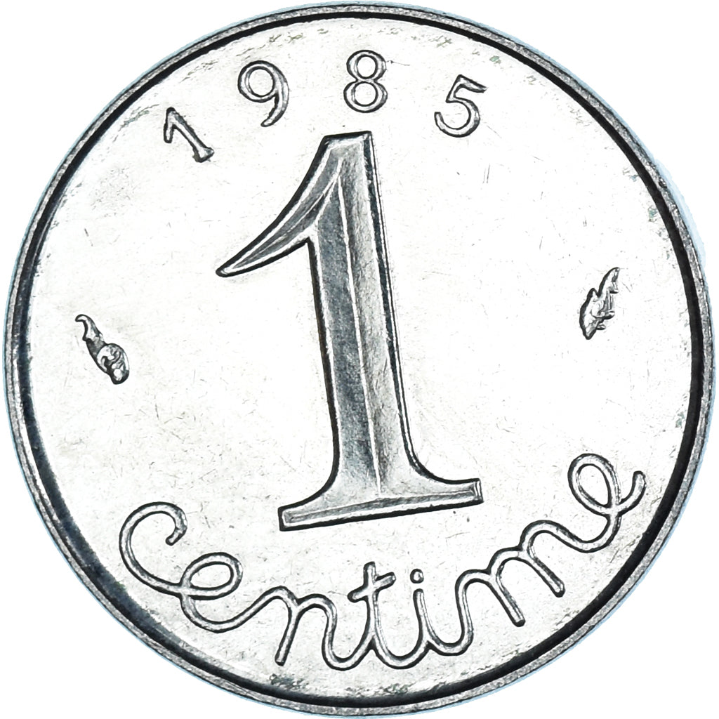 Moeda, França, Épi, Centime, 1985, Paris, MS(65-70), Aço Inoxidável, KM:928