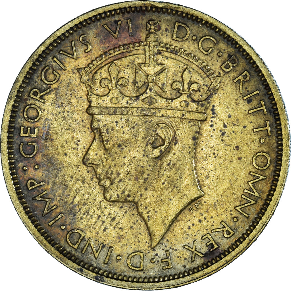 Moneta, BRYTYJSKA AFRYKA ZACHODNIA, 2 Shillings, 1946, VF(30-35), Mosiądz