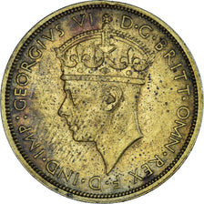 Moneda, ÁFRICA OCCIDENTAL BRITÁNICA, 2 Shillings, 1946, BC+, Níquel - latón