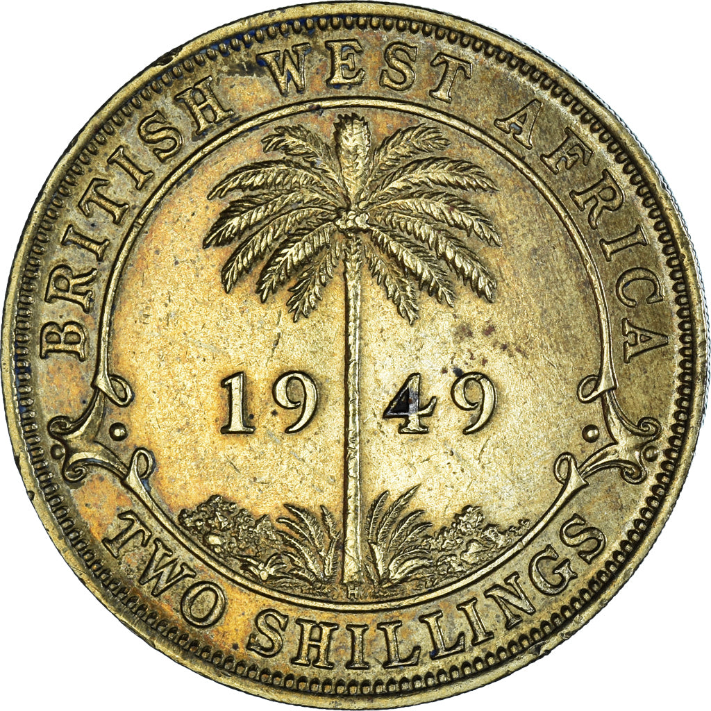Monnaie, Afrique Occidentale britannique, George VI, 2 Shillings, 1949, TTB