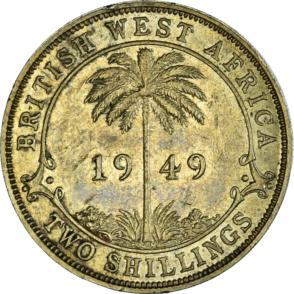 Monnaie, Afrique Occidentale britannique, George VI, 2 Shillings, 1949, TTB