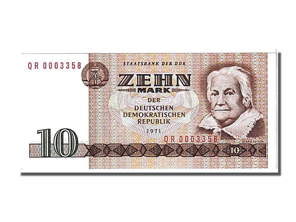 Germany - Democratic Republic, 10 Mark, 1971, KM #28b, UNC(65-70), 0003358