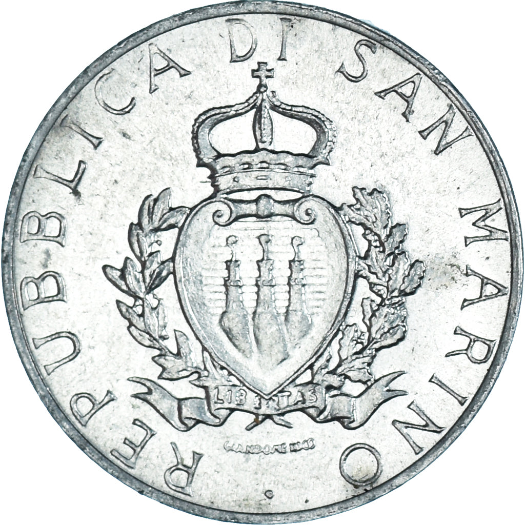 Coin, San Marino, Lira, 1987, EF(40-45), Aluminum, KM:201