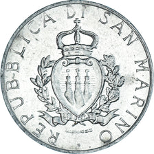 Coin, San Marino, Lira, 1987, EF(40-45), Aluminum, KM:201