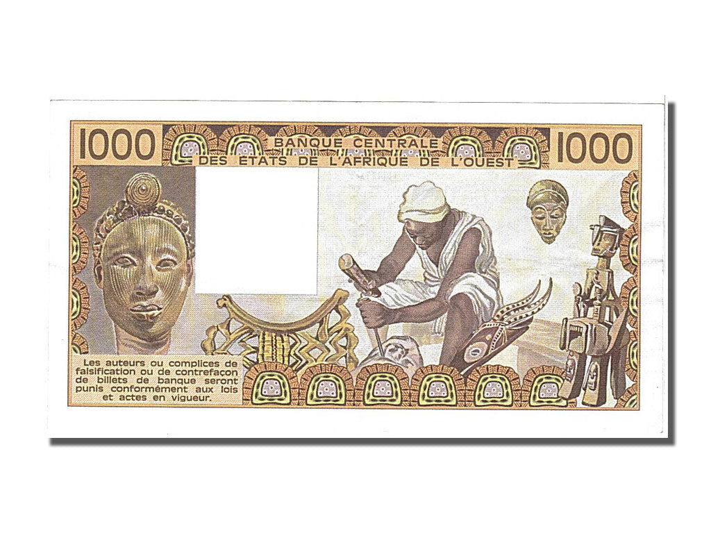 West African States, 1000 Francs, 1981, KM #107Ab, UNC(60-62), 000947243