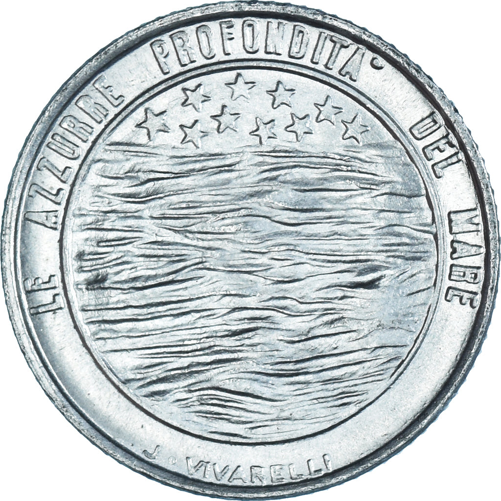 Munten, San Marino, 2 Lire, 1977, Rome, PR, Aluminium, KM:64