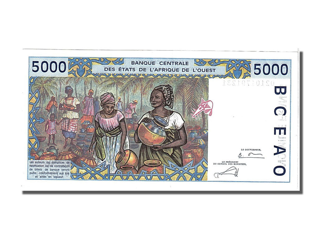 West African States, 5000 Francs, 2002, KM #113Al, UNC(63), 02101791231