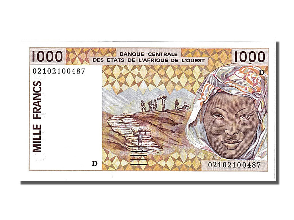 Western Africa, 1000 Francs, 2002, UNC(65-70), 02102100487