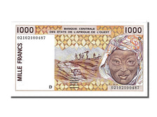 Western Africa, 1000 Francs, 2002, UNC(65-70), 02102100487